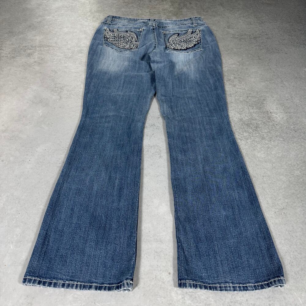 ND Weekend Wing Embellished Bootcut Blue Denim Stretch Womens Jeans - Size: 10 - Picture 11 of 11